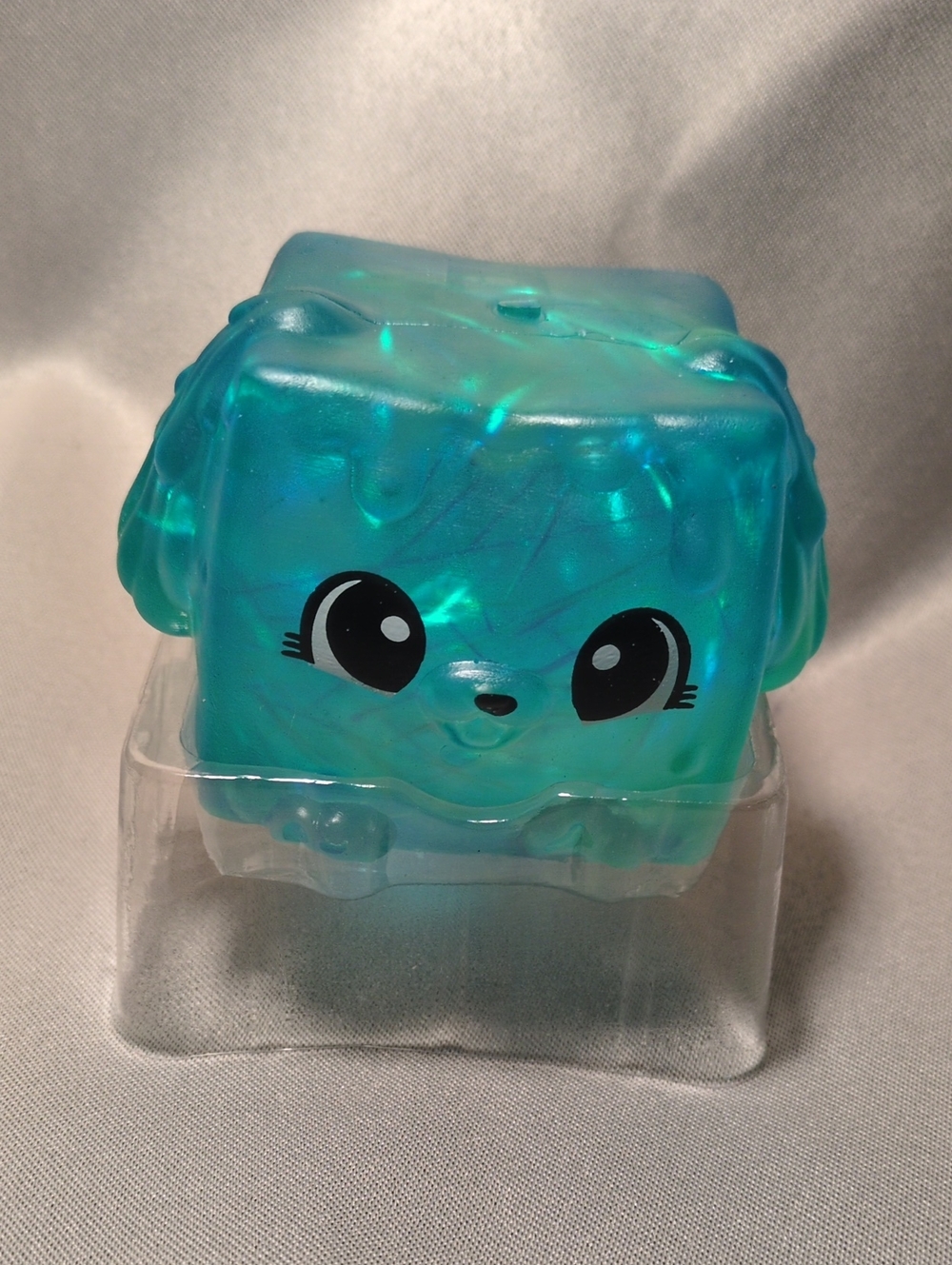 New! Orb Curiosities Cutie Cube Teal Iridescent Cute Squishy Toy